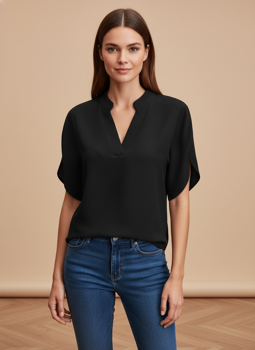 Camicia Donna Scollo a V Morbida e Leggera